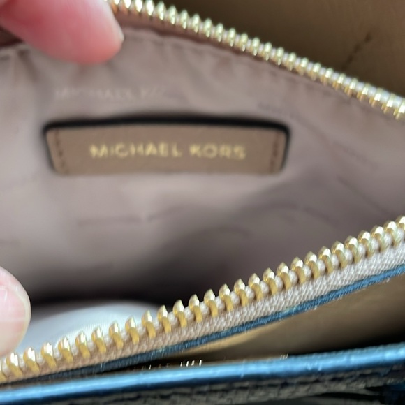 Michael Kors small black canvas coated tote bag. - Picture 5 of 8